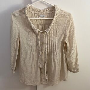 Steven Alan Cream Button-Front Blouse